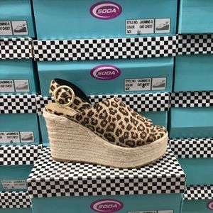 Cheetah Print Wedge